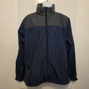 Frogg Toggs Outerwear S/M Navy Gray Full Zip Waterproof Rain Jacket